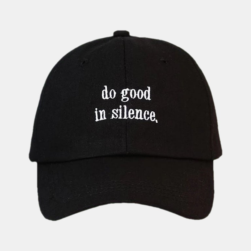 Шапка с козирка "do good in silence"